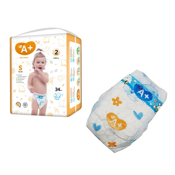 Wholesale Cloth Super Dry Cotton Disposable Soft Baby Nappies Baby Diapers